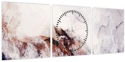 Tablou - Marmură violet N⁰1 (cu ceas) (90x30 cm)