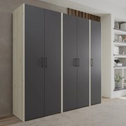 Dressing Malmo V1, Stejar Alb/Antracit, L 204 cm