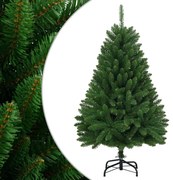 vidaXL Brad de Crăciun artificial cu suport și balamale, verde, 120 cm