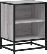 vidaXL Noptiera gri Sonoma 40x31x50 cm lemn prelucrat si metal