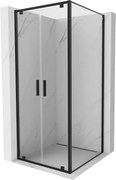 Mexen Exo cabină de duș cu ușă batantă 70 x 70 cm, transparentă, neagră - 8182-070-070-70-00