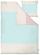 Lenjerie de pat albastru-deschis din bumbac percal pentru pat de o persoană 140x200 cm Colore – Mette Ditmer Denmark