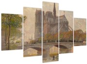 Tablou - Robert William Vonnoh, Notre Dame de Paris, reproducere (150x105 cm)