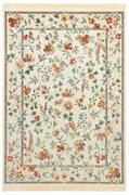 Covor crem din viscoză 135x195 cm Oriental Flowers – Nouristan