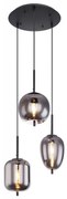 Lustra cu 3 pendule design modern BLACKY fumuriu 15345-3 GL