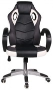 Scaun gaming si birou NOVOKIDS™ Gamer PRO, Rotatie 360 grade, Design ergonomic, Inaltime reglabila 117-127 cm, Latime 60 cm, Max 120 kg, Alb cu Negru