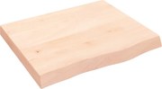 vidaXL Blat de baie, 60x50x(2-6) cm, lemn masiv netratat