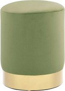 vidaXL Taburet, verde muștar și auriu, catifea 28 x 36 cm