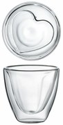 Set 2 pahare termorezistente 150ml, model inima, Mia