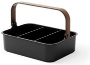 Organizator de baie negru din plastic reciclat Bellwood – Umbra