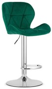 Scaun de bar verde WEST VELVET