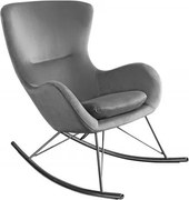 Scaun balansoar design nordic Scandinavia Swing, catifea gri