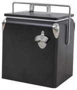 Ladă frigorifică retro metalică Tourist, 13 l, neagră