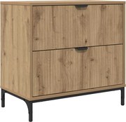 vidaXL Noptieră stejar artizanal 63.5 x 36 x 61 cm Lemn compozit