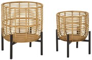 Mauro Ferretti Set Suport De Flori Rattan Cm Ø 41X47-33X39