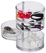 Organizator cu 4 compartimente pentru cosmetice Wenko Transparent