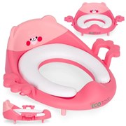 Wc szűkítő ülőke fülekkel puha párnával rózsaszín