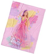 Carbotex Pătură pentru copii Barbie Lumea curcubeului, 130 x 170 cm