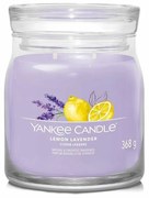 Lumânare parfumată Yankee Candle Signature în borcan, medie, Lemon Lavender, 368 g