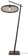 Lampadar eco din bambus Cango negru, 60x25cm