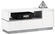 Comodă de televizor FRED alb/gri