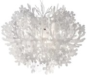 Lustra design Art Deco unicat realizata manual Fiorella M alb