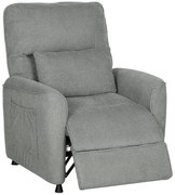 HOMCOM Fotoliu Relaxant Electric cu Masaj și Încălzire, Silențios, Reclinabil 150° în Cinilie cu Pernă, Funcție de Memorare, 2 Telecomenzi, Suport pentru Picioare, Pentru Living sau Birou, Gri Închis | Aosom Romania