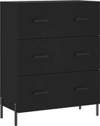 vidaXL Servantă, negru, 69,5x34x90 cm, lemn compozit