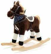 Cal balansoar cu melodie și eșarfă Baby Mix Baron,72 x 55 cm