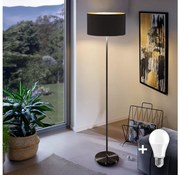 Lampadar LED TUNJA, 1xE27/20W/230V, Ø 38 cm, negru