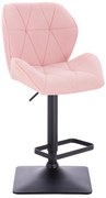 HR212KW Scaun Roz Pudra Boucle cu Bază Neagră