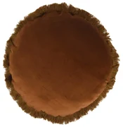 Perna decorativa Anya, 40 cm, husa fata aspect catifea, maro