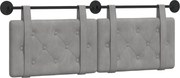 vidaXL Cap de pat suspendat Gri deschis 130 x 55 x 5 cm Catifea