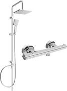 Mexen Slim Set duș Tord montat pe perete cu pară de duș și baterie termostatică, crom - 77105200-00
