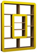 Bibliotecă Orkide Yellow and Walnut