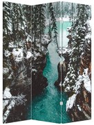 Paravan - Râul de munte iarna (126x170 cm)