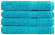 vidaXL Prosoape de saună premium SOLUND 4 buc. turcoaz 80x200cm 600gsm