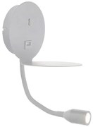 Aplica moderna cu suport, USB Charger, brat flexibil cu reader LED Hotel