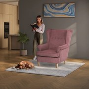 Fotoliu cu spătar înalt PINK2, roz