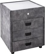 Noptiera cu iluminat LED PARIS 55cm catifea gri