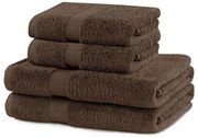Prosoape de baie maro 4 buc. din bumbac frotir Marina – DecoKing