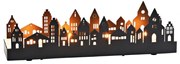 Sfesnic de metal Advent TOWN 30x8 cm negru