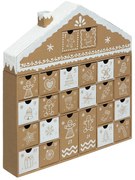 Calendar Advent in forma de casa, 38 x 41 cm
