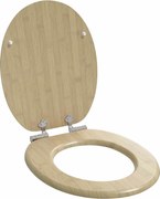 vidaXL Capac de toaletă cu închidere lentă Culoarea Bambusului Deschis