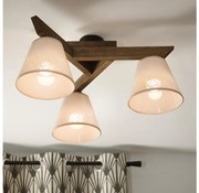 Brilagi - Lustră aplicată LED ANTHONY 3xE14/40W/230V stejar-nuc/bej