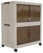 Dulap pliabil, alb maro, plastic, POSA TYP 1