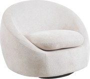 Fotoliu Rotativ – Fotoliu Modern și Confortabil pentru Living, Material Textil, stofă Aragon, Alb