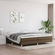 vidaXL Cadru de pat fără saltea, maro închis, 200x200 cm, textil
