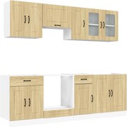 vidaXL Set dulap de bucătărie din 8 piese „Kalmar” lemn stejar Sonoma