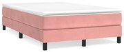 vidaXL Pat box spring cu saltea, negru, 120x190 cm, catifea